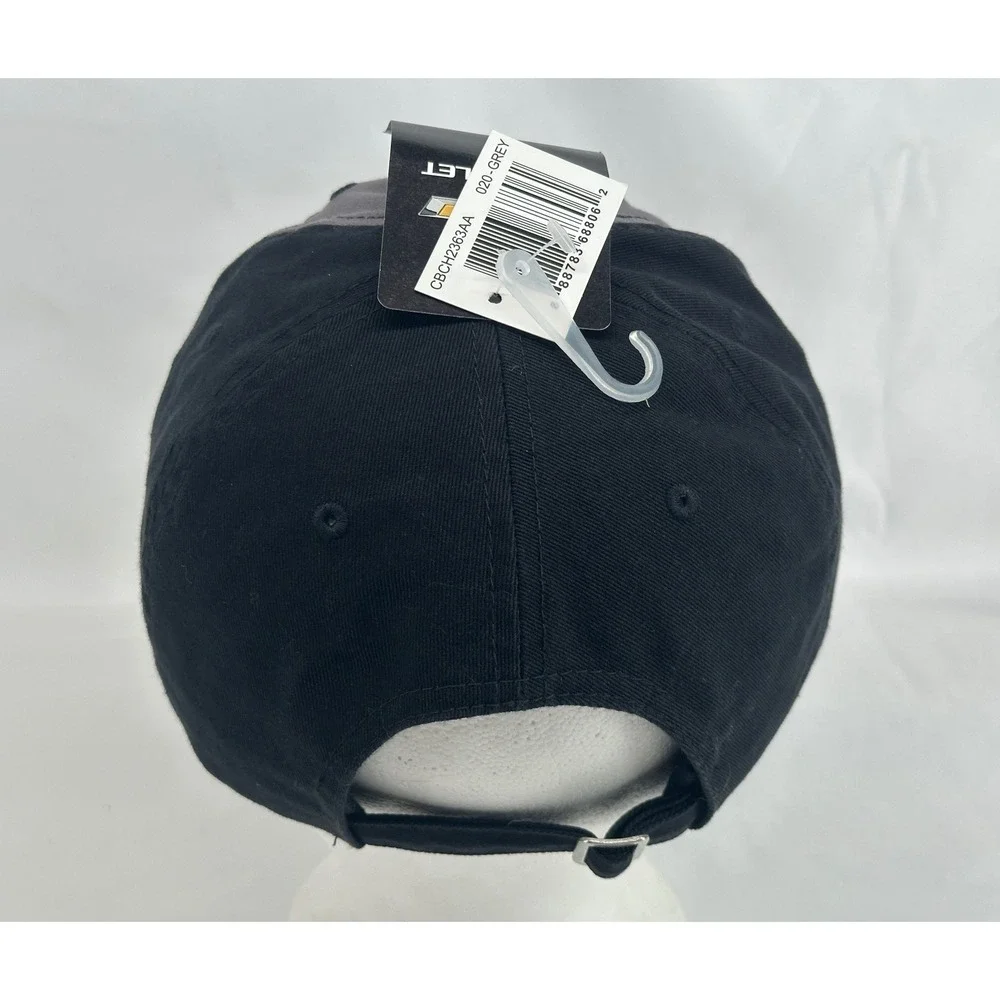 Chevrolet Baseball Cap Mens OSFM Grey Black GM Licensed Tire Tread Logo Hat